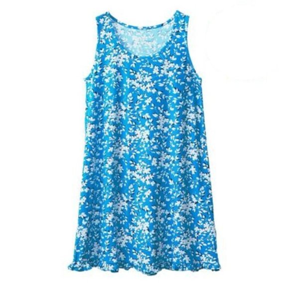 Draper James - Ruffle Nightie in Blue Shadow Floral - Picture 2 of 12